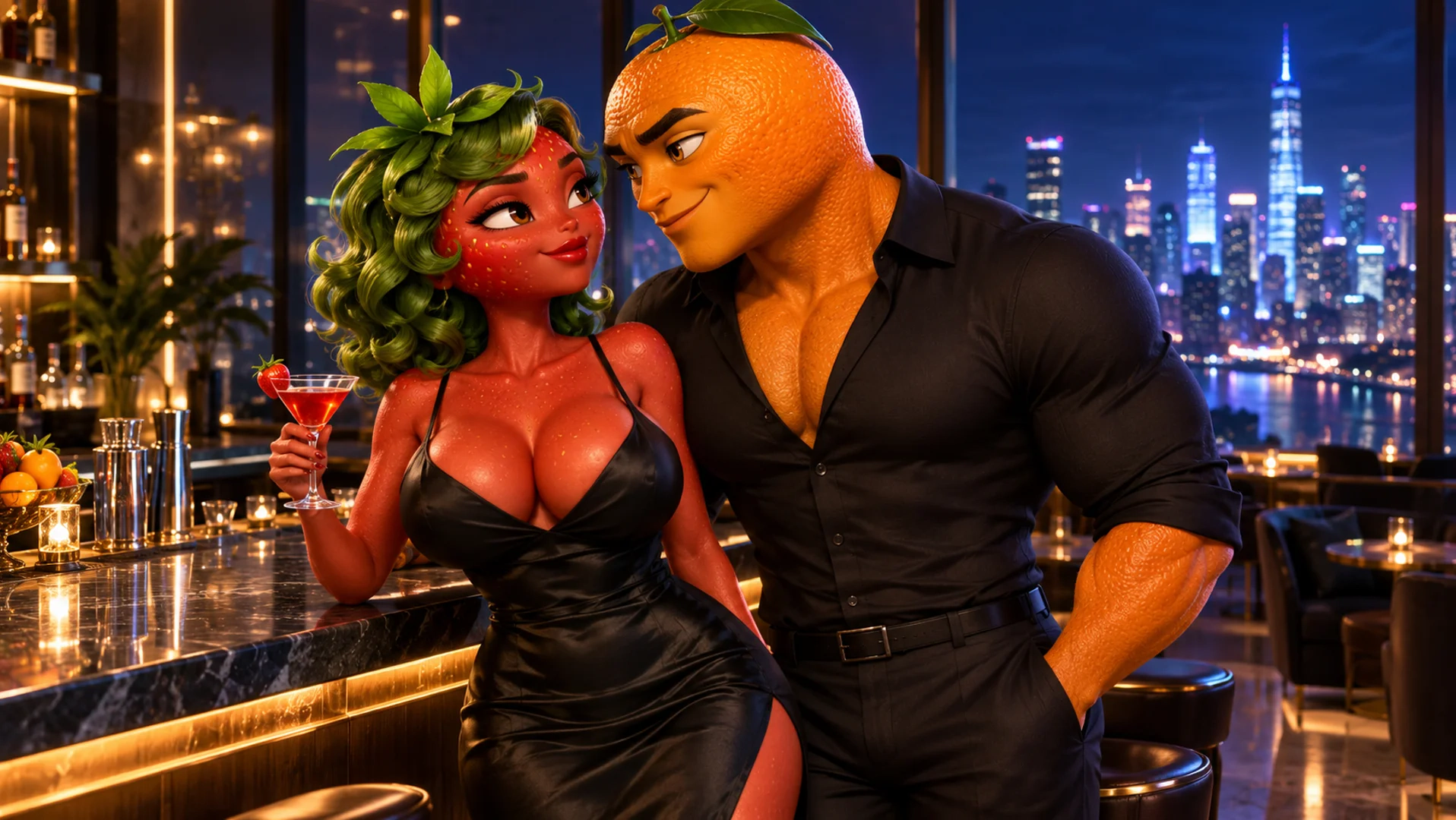 ヒーローイメージ予定:大人のフルーツをイメージした架空のキャラクター